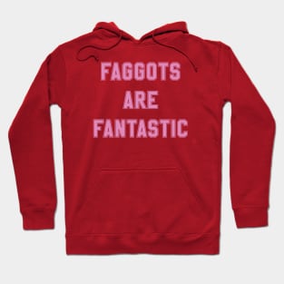 Faggots Are Fantastic in pink Hoodie